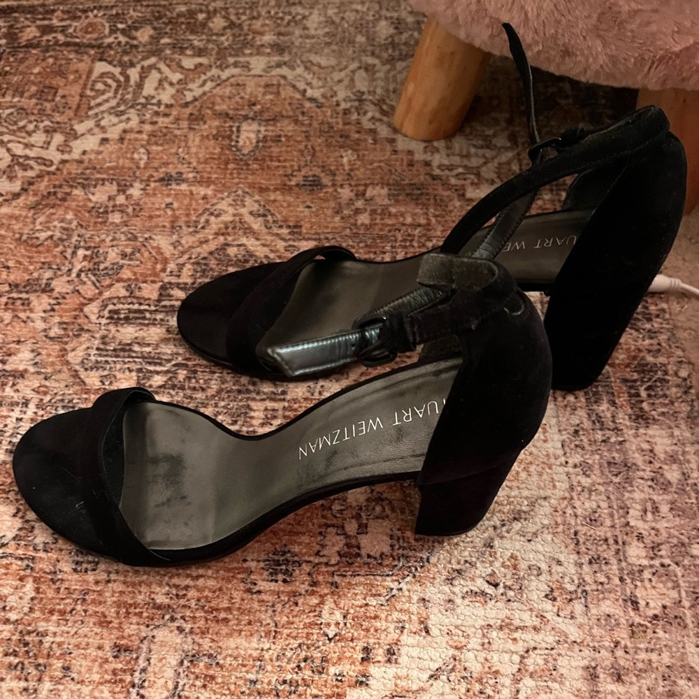 Stuart weightzman suede block heels